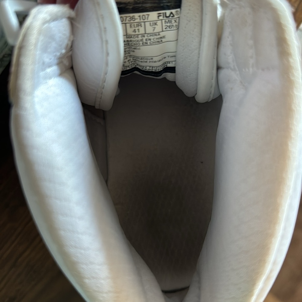 Fila Women’s Vulc 13 Mid top sneakers white camo bottoms size 9 1/2 **as is** - Picture 9 of 12